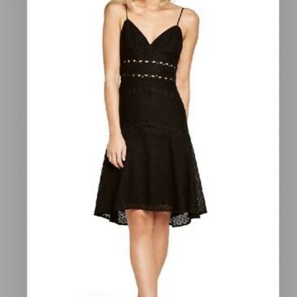 Bardot Ariana Dress Fit and Flare Eyelet High Low - Picture 14 of 15